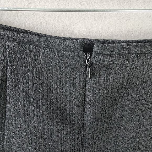 Calvin Klein Textured Skirt Suit Cap Sleeve Black Size 2 - Picture 13 of 14
